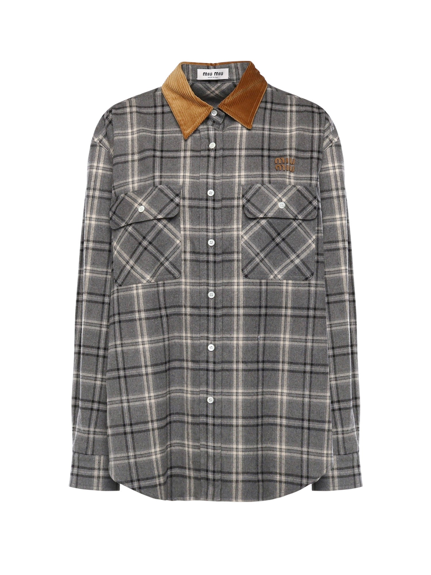 Camicia in flanella check MK2010 1807F0480 MIU MIU 