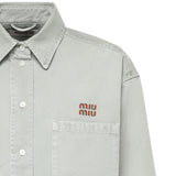 Camicia in gabardine washed MK2018 1350F0089 MIU MIU 