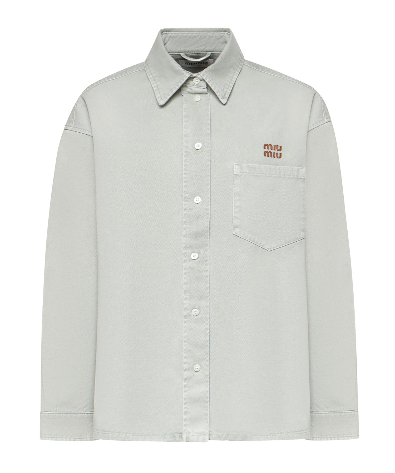 Camicia in gabardine washed MK2018 1350F0089 MIU MIU 