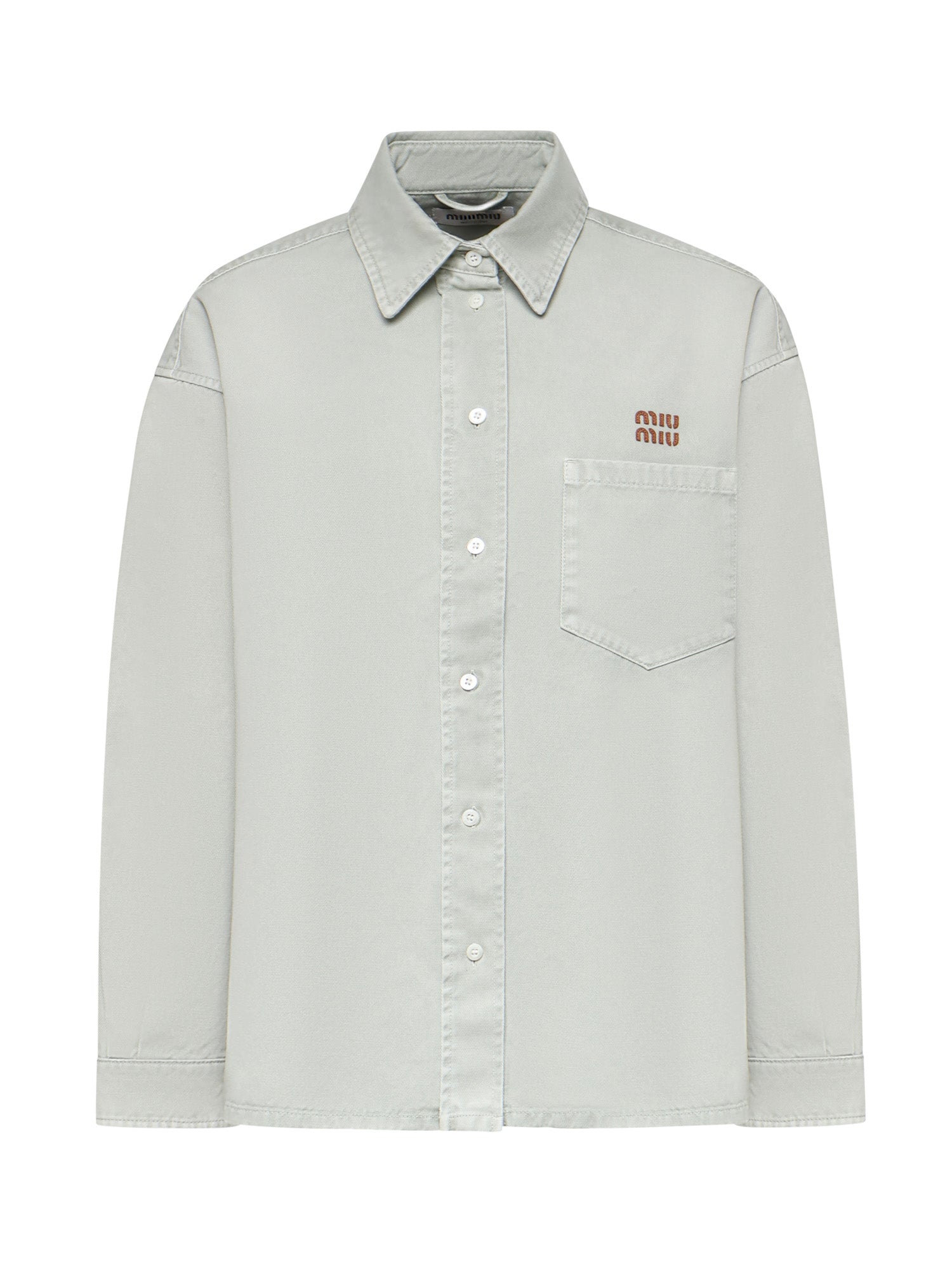 Camicia in gabardine washed MK2018 1350F0089 MIU MIU 