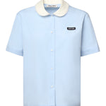 Camicia in cotone con logo MK2020 10IVF0013 MIU MIU 