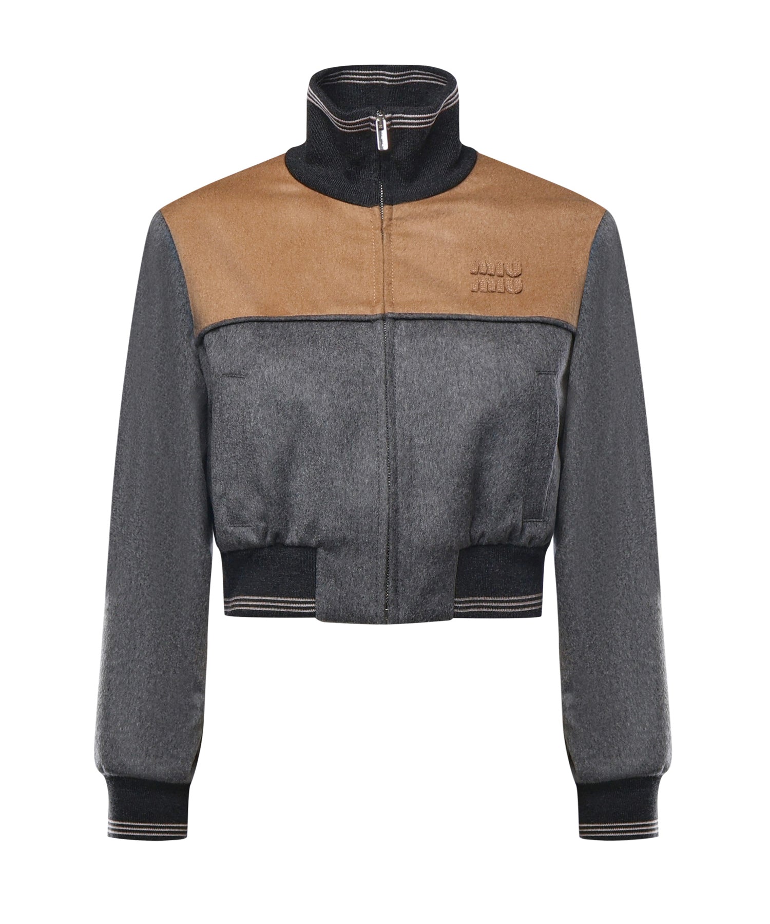 Blouson in velour con zip ML1413 18ZMF0LPX MIU MIU 