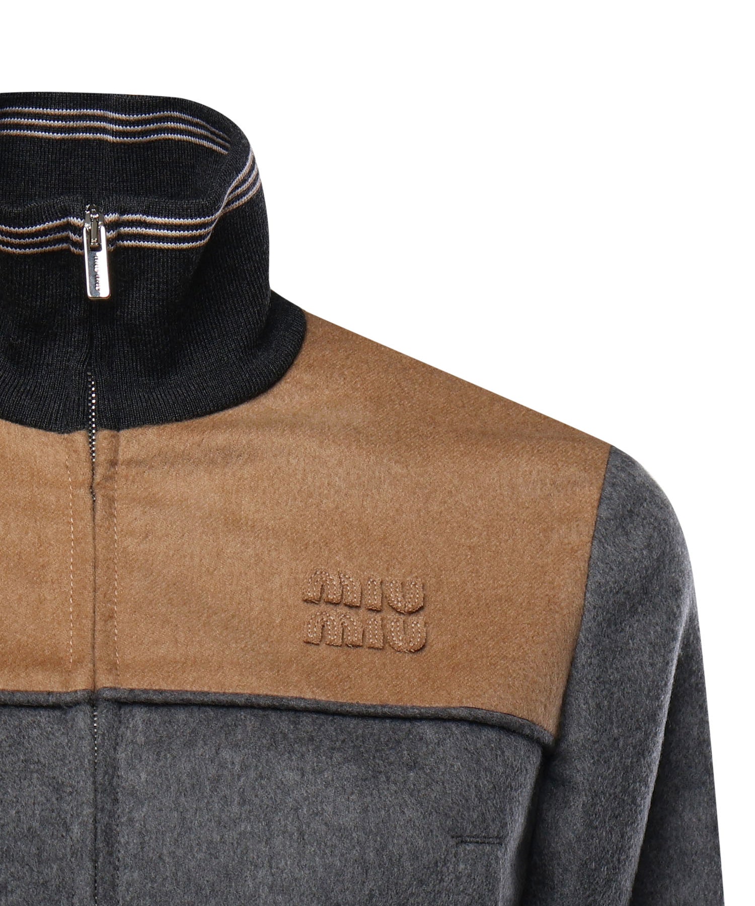 Blouson in velour con zip ML1413 18ZMF0LPX MIU MIU 