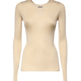 Maglia girocollo in seta MML01C 18BQF0036 MIU MIU 