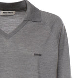 Maglia polo in lana MML05J 16WJF0BD9 MIU MIU 