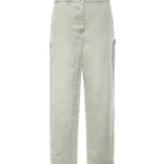 Pantaloni in gabardine con logo MP1723 1350F0089 MIU MIU 
