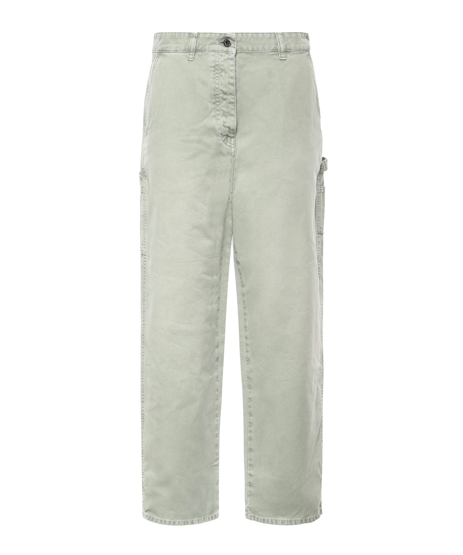 Pantaloni in gabardine con logo MP1723 1350F0089 MIU MIU 