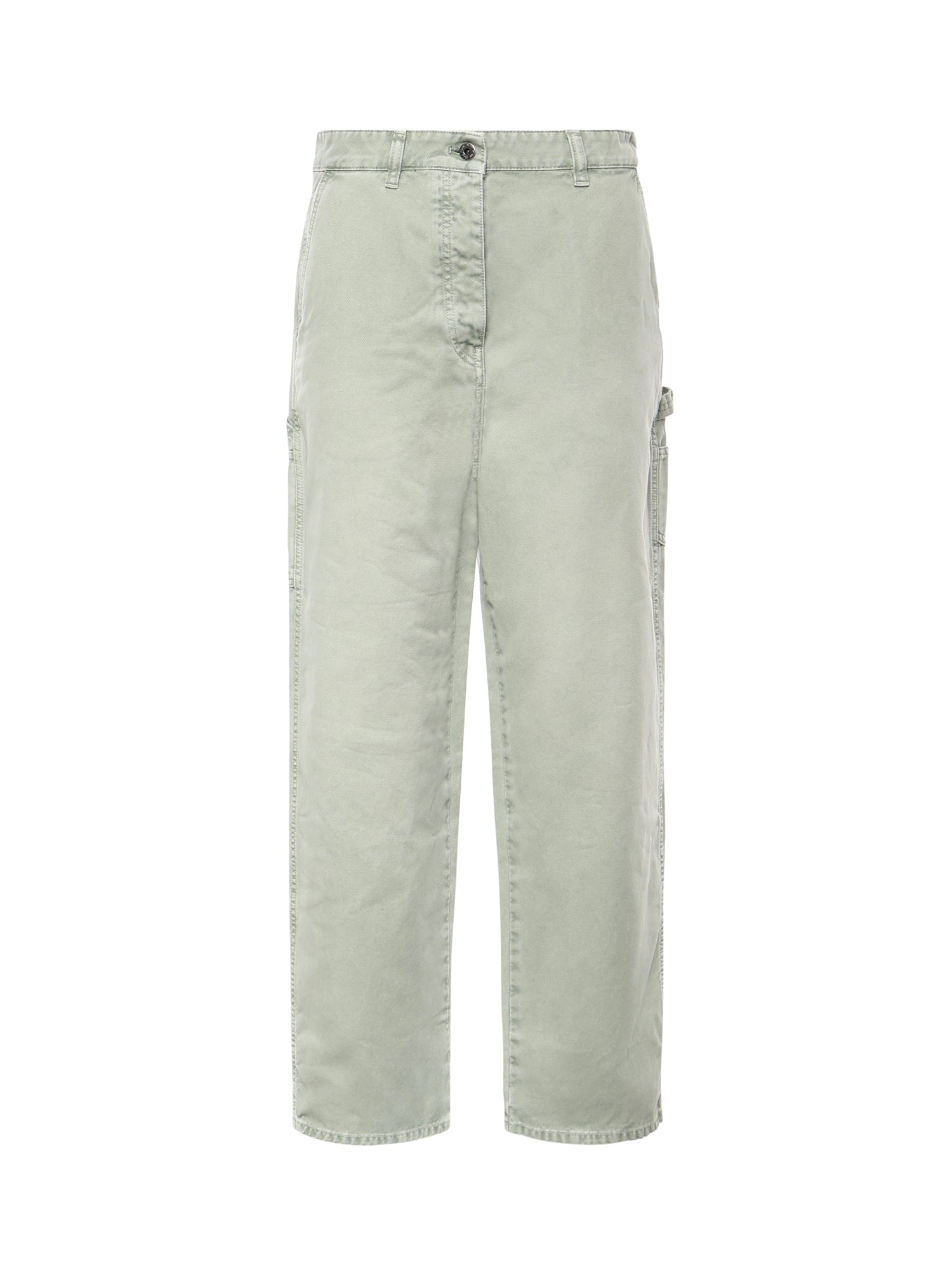 Pantaloni in gabardine con logo MP1723 1350F0089 MIU MIU 