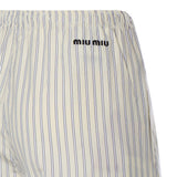 Pantaloni pigiama in popeline riga MP1829 180UF0061 MIU MIU 