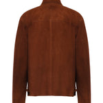 Giubbotto in pelle scamosciata cerata MPW011 19MLF0042 MIU MIU 