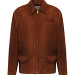 Giubbotto in pelle scamosciata cerata MPW011 19MLF0042 MIU MIU 