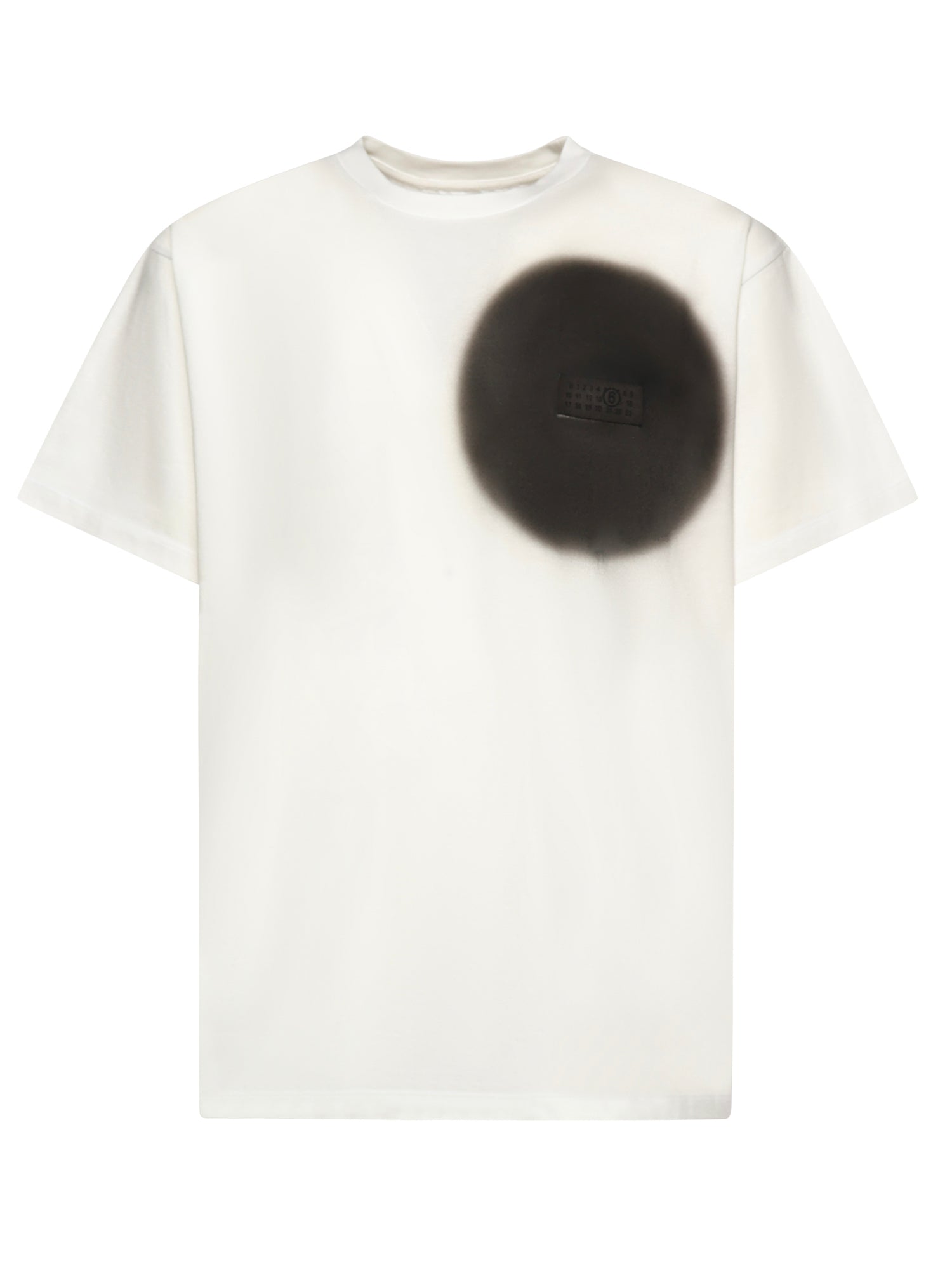 T-shirt con stampa spray in cotone SH0GC0067 M20048101 MM6 Maison Margiela 