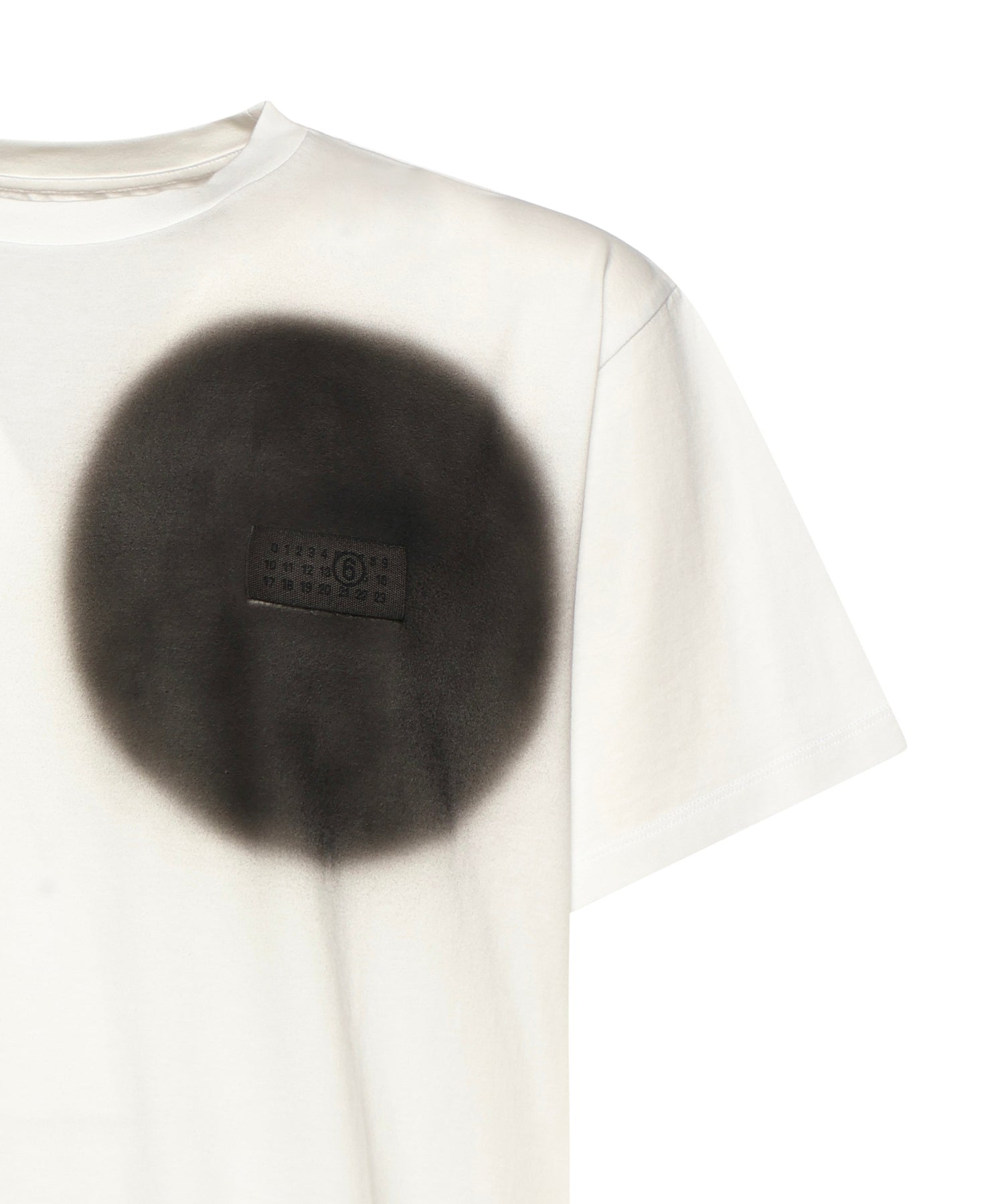 T-shirt con stampa spray in cotone SH0GC0067 M20048101 MM6 Maison Margiela 