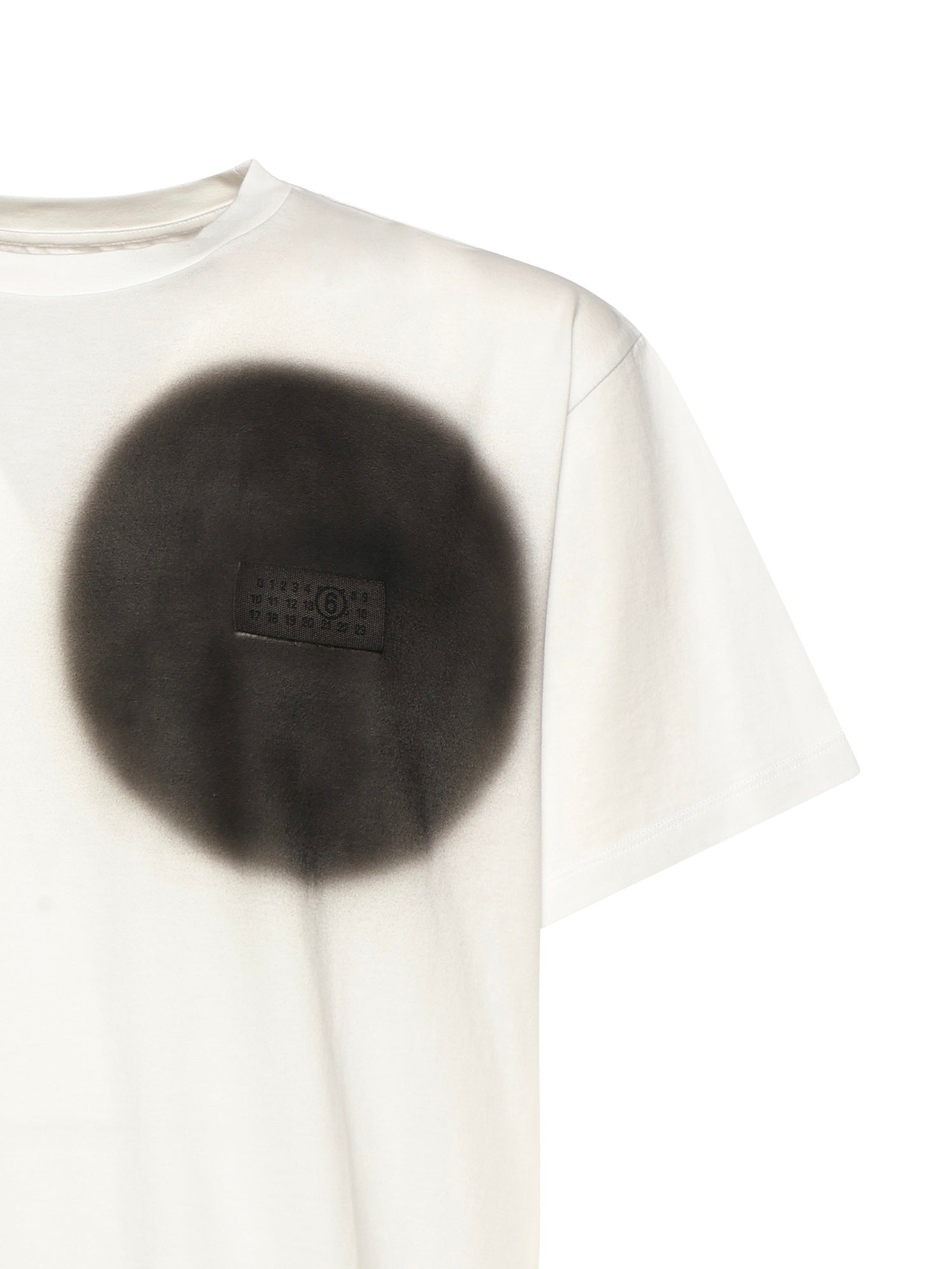 T-shirt con stampa spray in cotone SH0GC0067 M20048101 MM6 Maison Margiela 