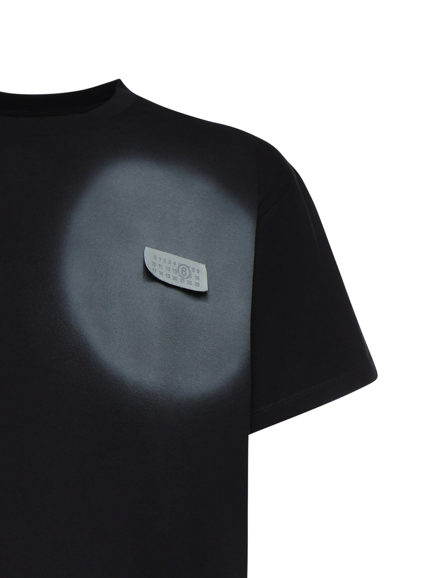 T-shirt con stampa spray in cotone SH0GC0067 M20048900 MM6 Maison Margiela 