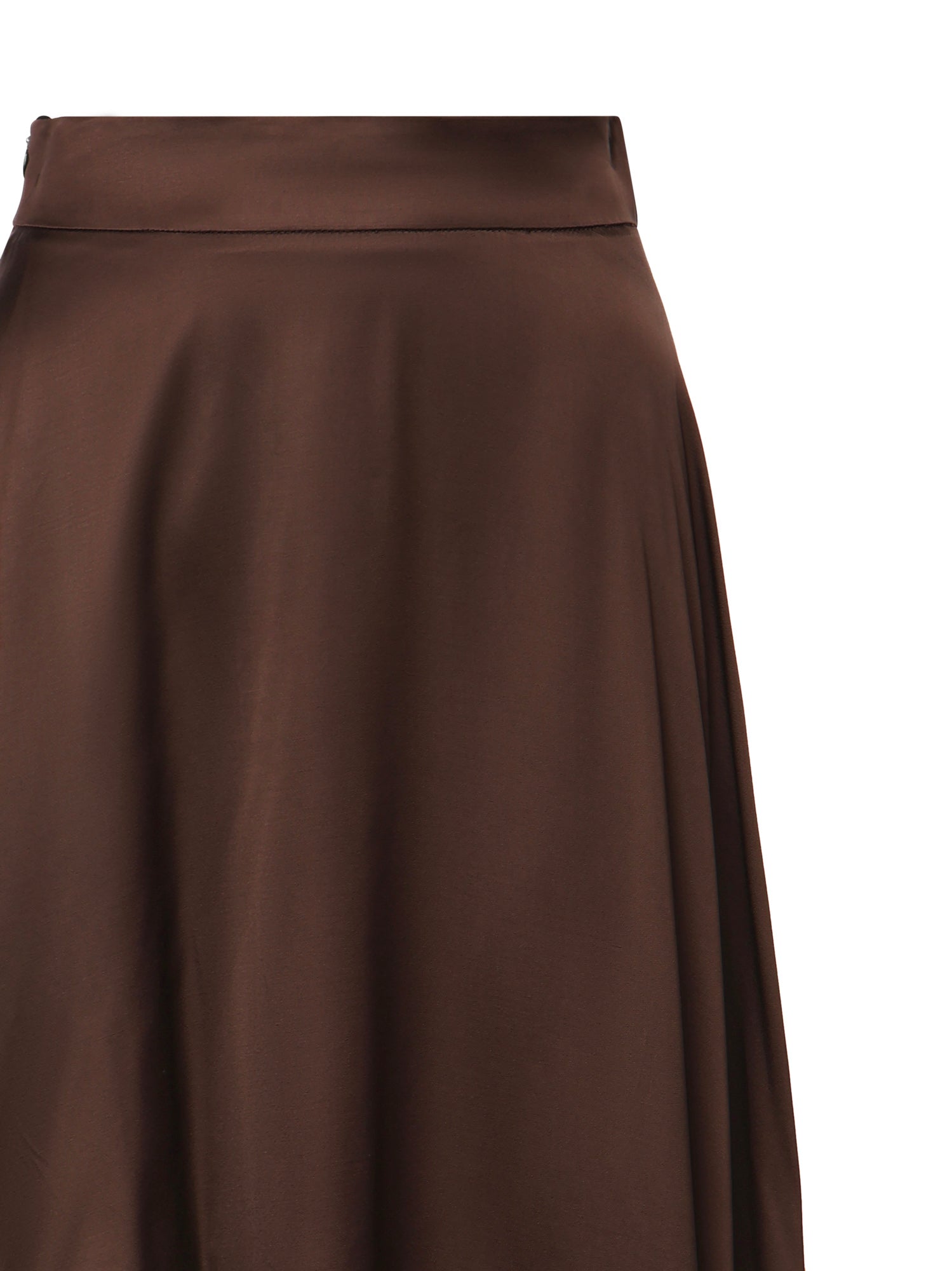 Gonna asimmetrica in satin 26SSNGN-0001 CIOCCOLATO NINEMINUTES 