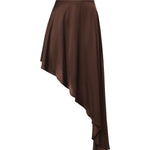 Gonna asimmetrica in satin 26SSNGN-0001 CIOCCOLATO NINEMINUTES 