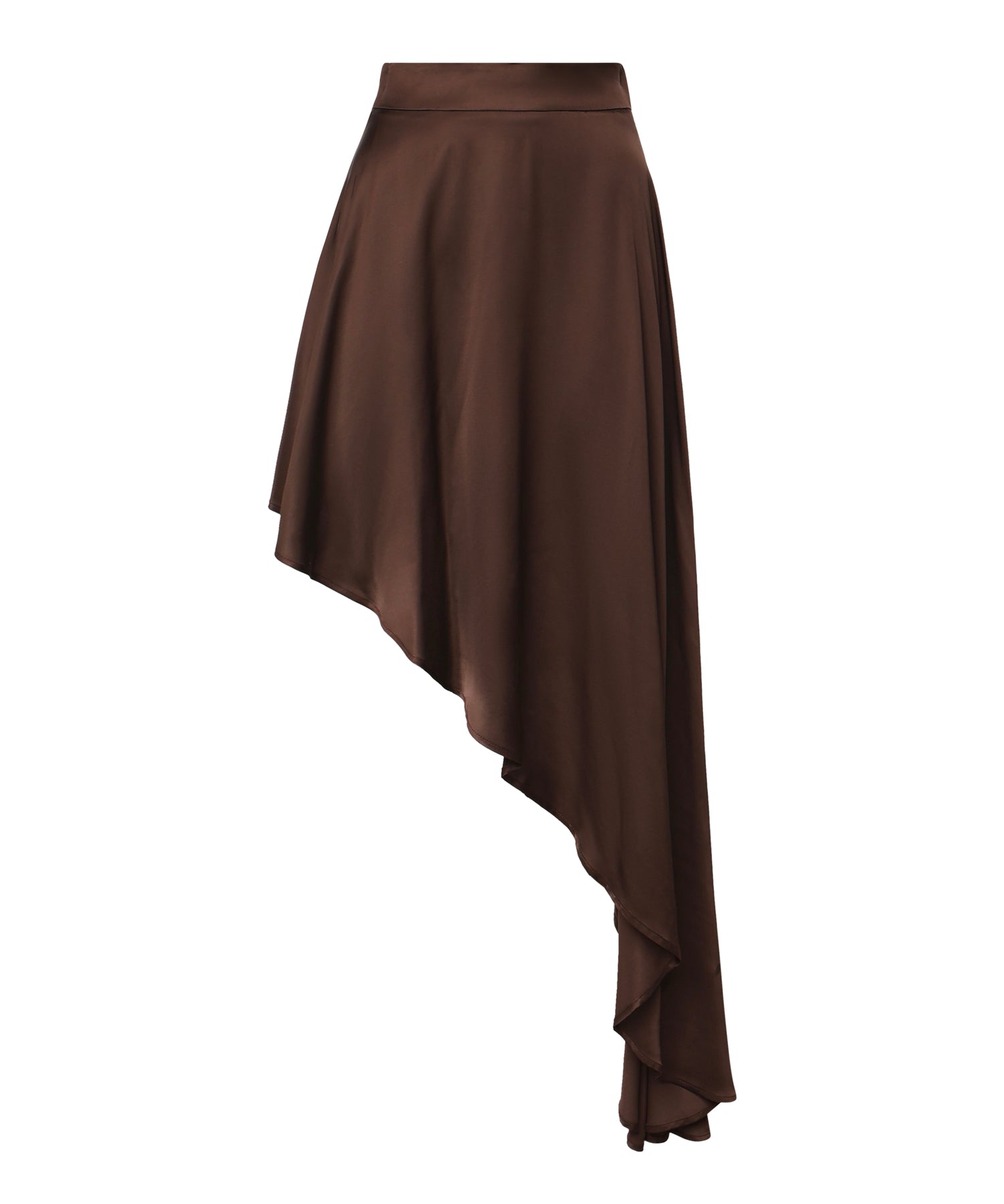 Gonna asimmetrica in satin 26SSNGN-0001 CIOCCOLATO NINEMINUTES 