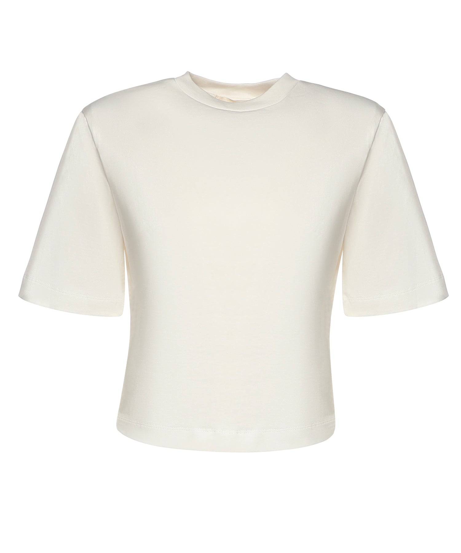 T-shirt cropped in jersey di cotone 26SSNTP-0001 BIANCO NINEMINUTES 
