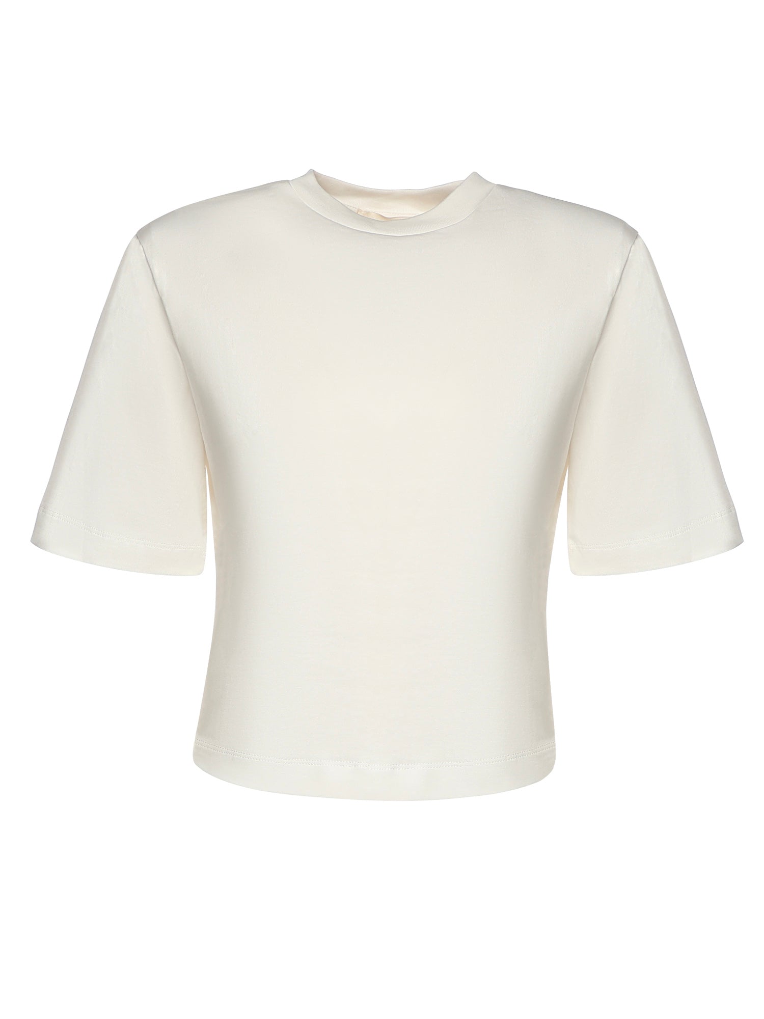 T-shirt cropped in jersey di cotone 26SSNTP-0001 BIANCO NINEMINUTES 