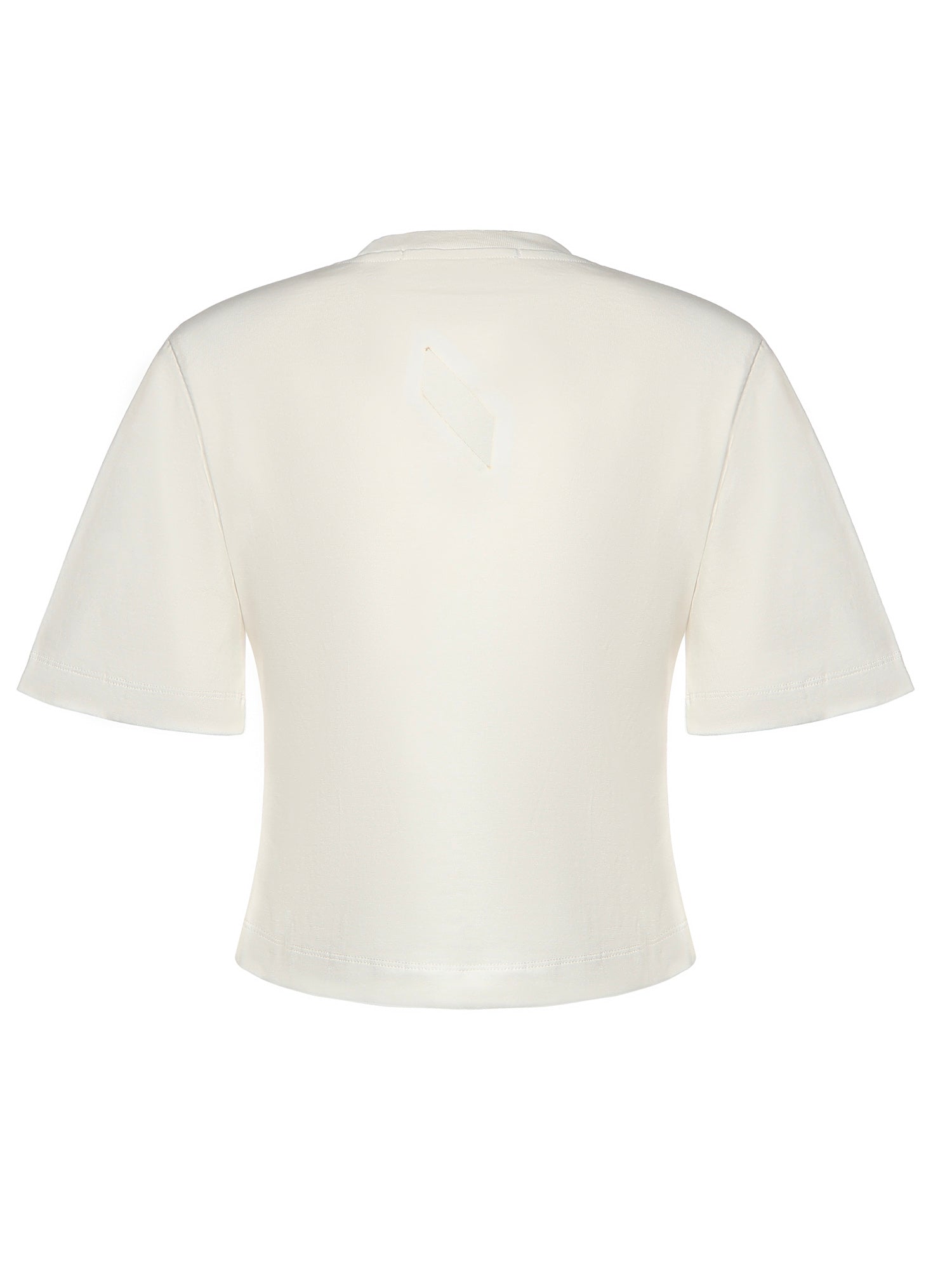 T-shirt cropped in jersey di cotone 26SSNTP-0001 BIANCO NINEMINUTES 