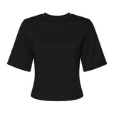 T-shirt cropped in jersey di cotone 26SSNTP-0001 NERO NINEMINUTES 