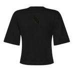 T-shirt cropped in jersey di cotone 26SSNTP-0001 NERO NINEMINUTES 