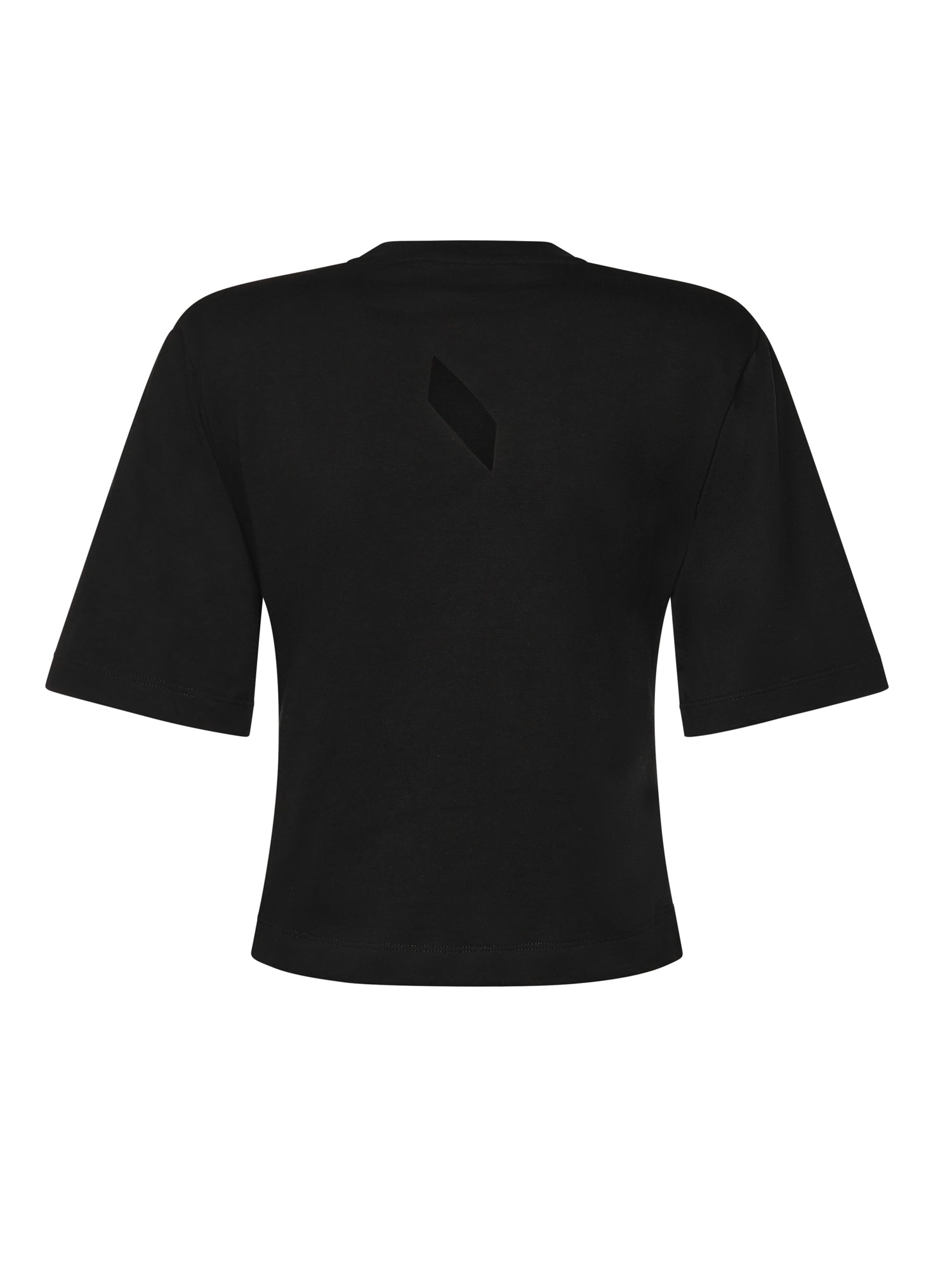 T-shirt cropped in jersey di cotone 26SSNTP-0001 NERO NINEMINUTES 