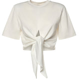 T-shirt cropped in cotone 26SSNTP-0002 BIANCO NINEMINUTES 