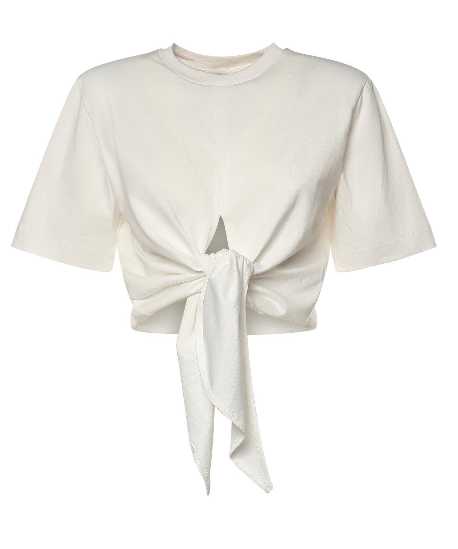 T-shirt cropped in cotone 26SSNTP-0002 BIANCO NINEMINUTES 