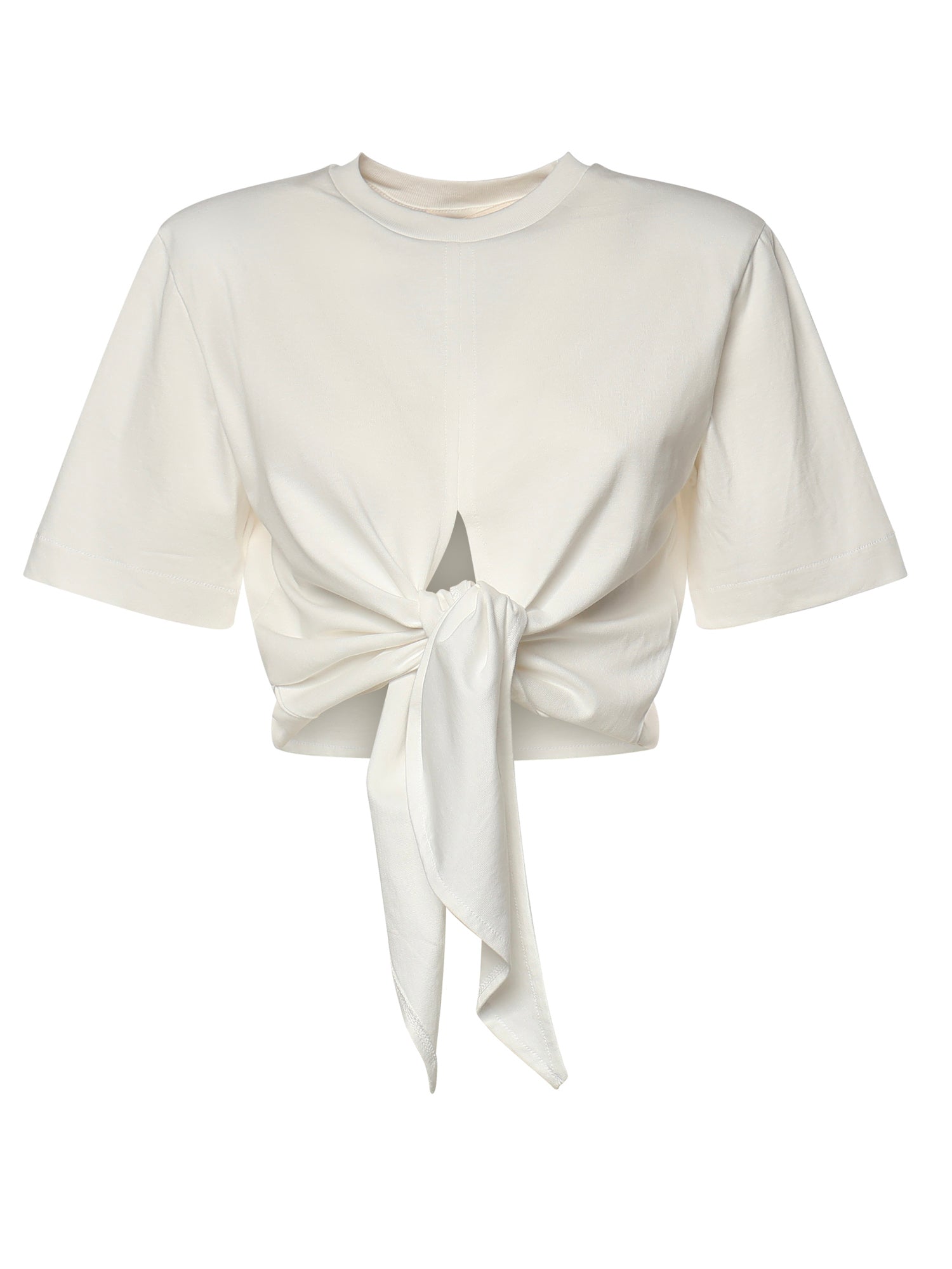 T-shirt cropped in cotone 26SSNTP-0002 BIANCO NINEMINUTES 