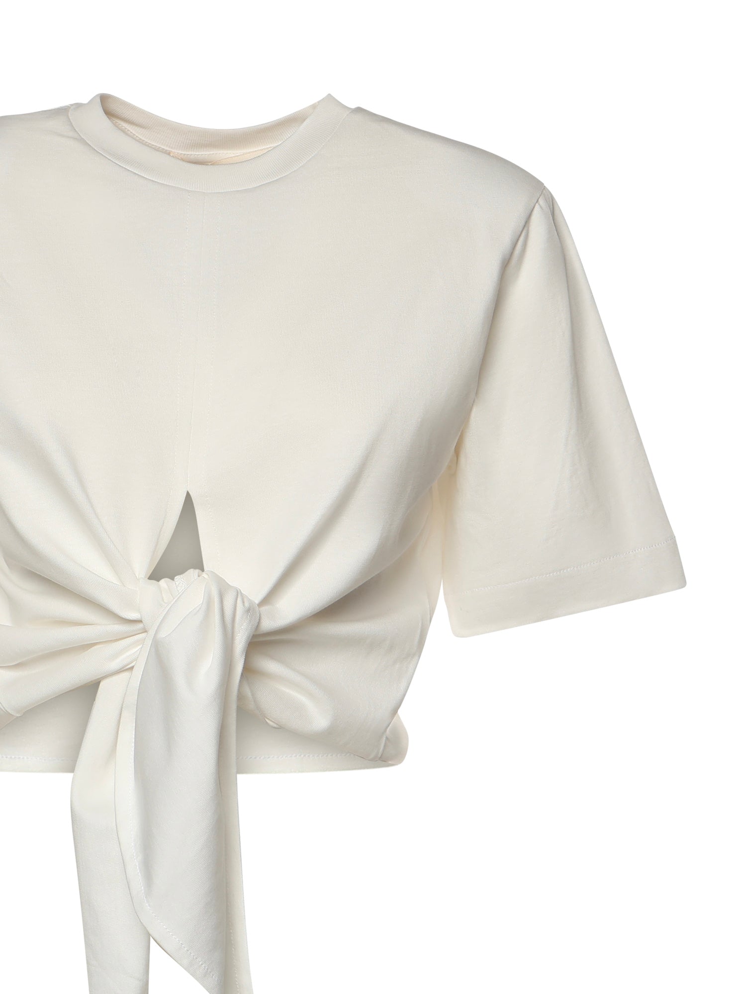 T-shirt cropped in cotone 26SSNTP-0002 BIANCO NINEMINUTES 