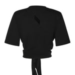 T-shirt cropped in cotone 26SSNTP-0002 NERO NINEMINUTES 