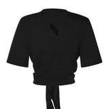 T-shirt cropped in cotone 26SSNTP-0002 NERO NINEMINUTES 