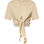 T-shirt cropped in cotone 26SSNTP-0002 NOCCIOLA NINEMINUTES 