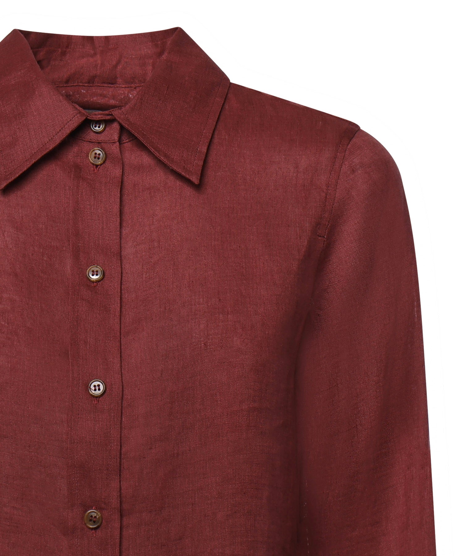 Camicia in lino DC5272 MERLOT OTTOD'AME 