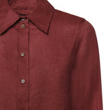 Camicia in lino DC5272 MERLOT OTTOD'AME 