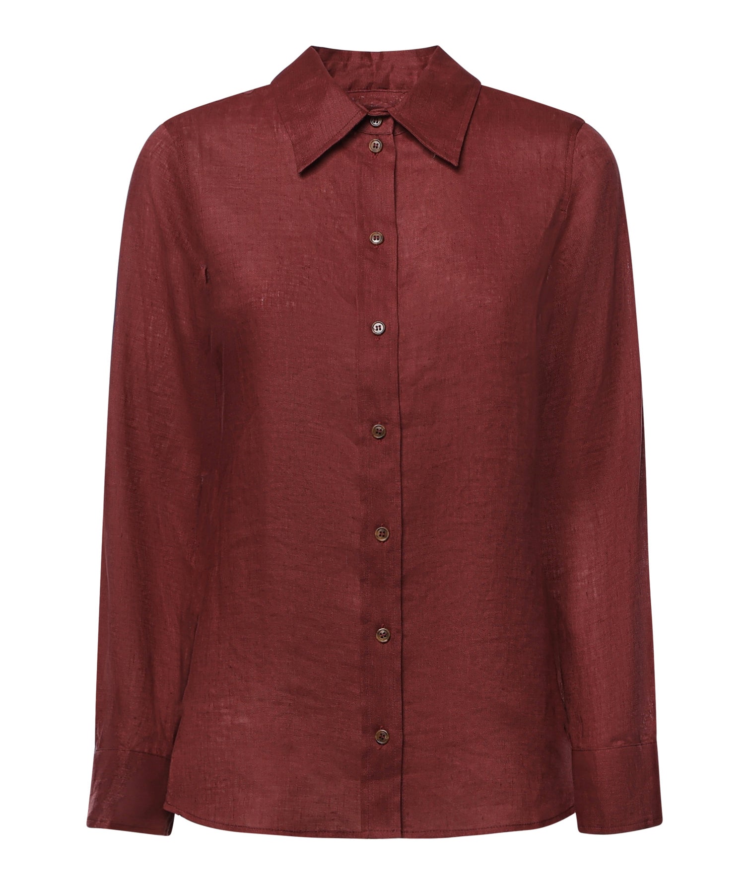 Camicia in lino DC5272 MERLOT OTTOD'AME 