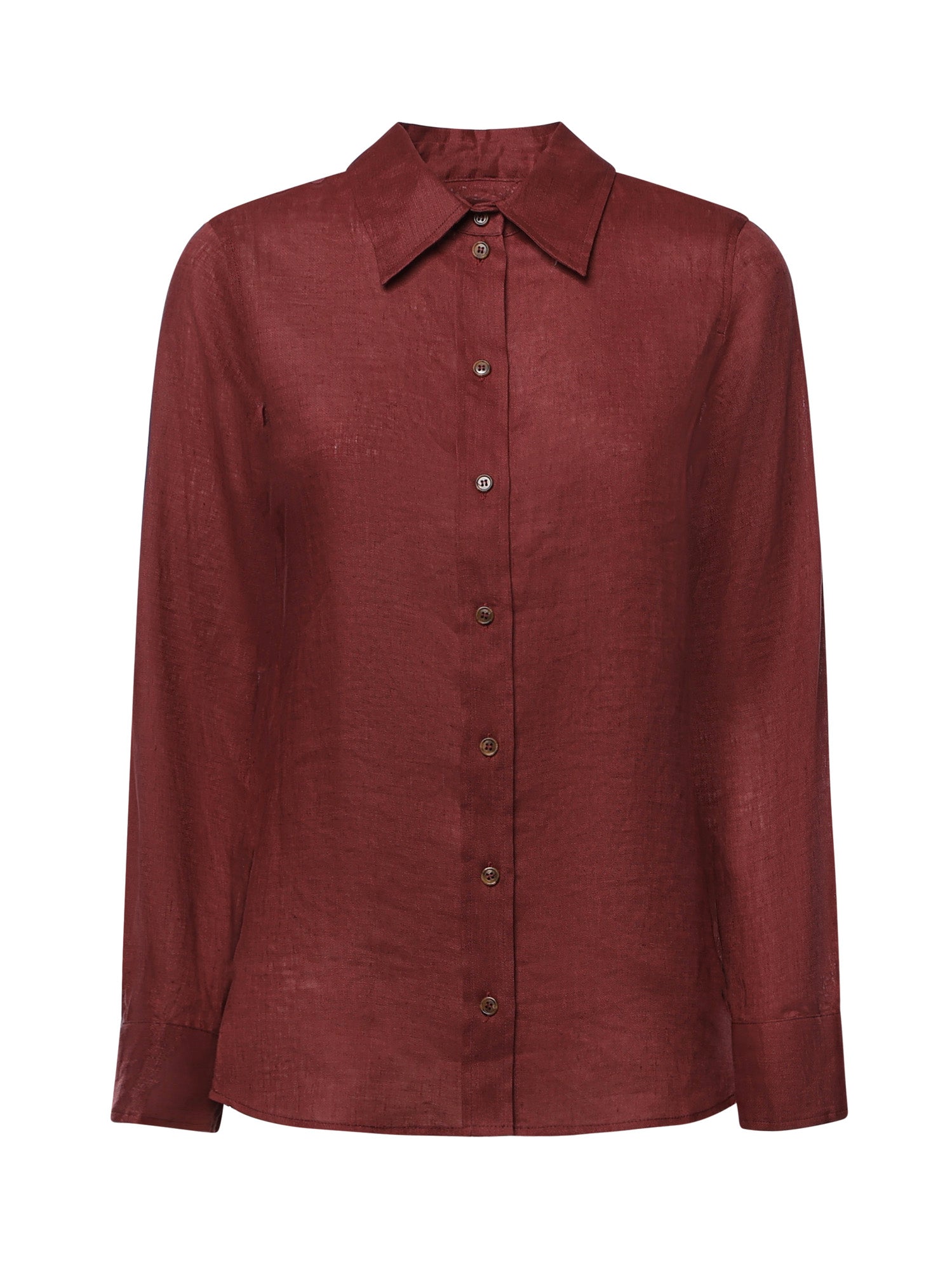 Camicia in lino DC5272 MERLOT OTTOD'AME 