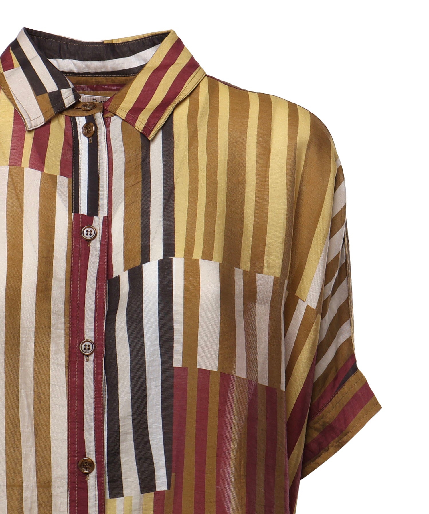 Camicia con stampa patchwork a righe DC5290 VAR.UNICA OTTOD'AME 