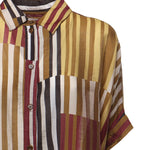 Camicia con stampa patchwork a righe DC5290 VAR.UNICA OTTOD'AME 