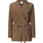 Blazer doppiopetto in misto cotone DG6197 RHUM OTTOD'AME 