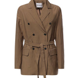Blazer doppiopetto in misto cotone DG6197 RHUM OTTOD'AME 