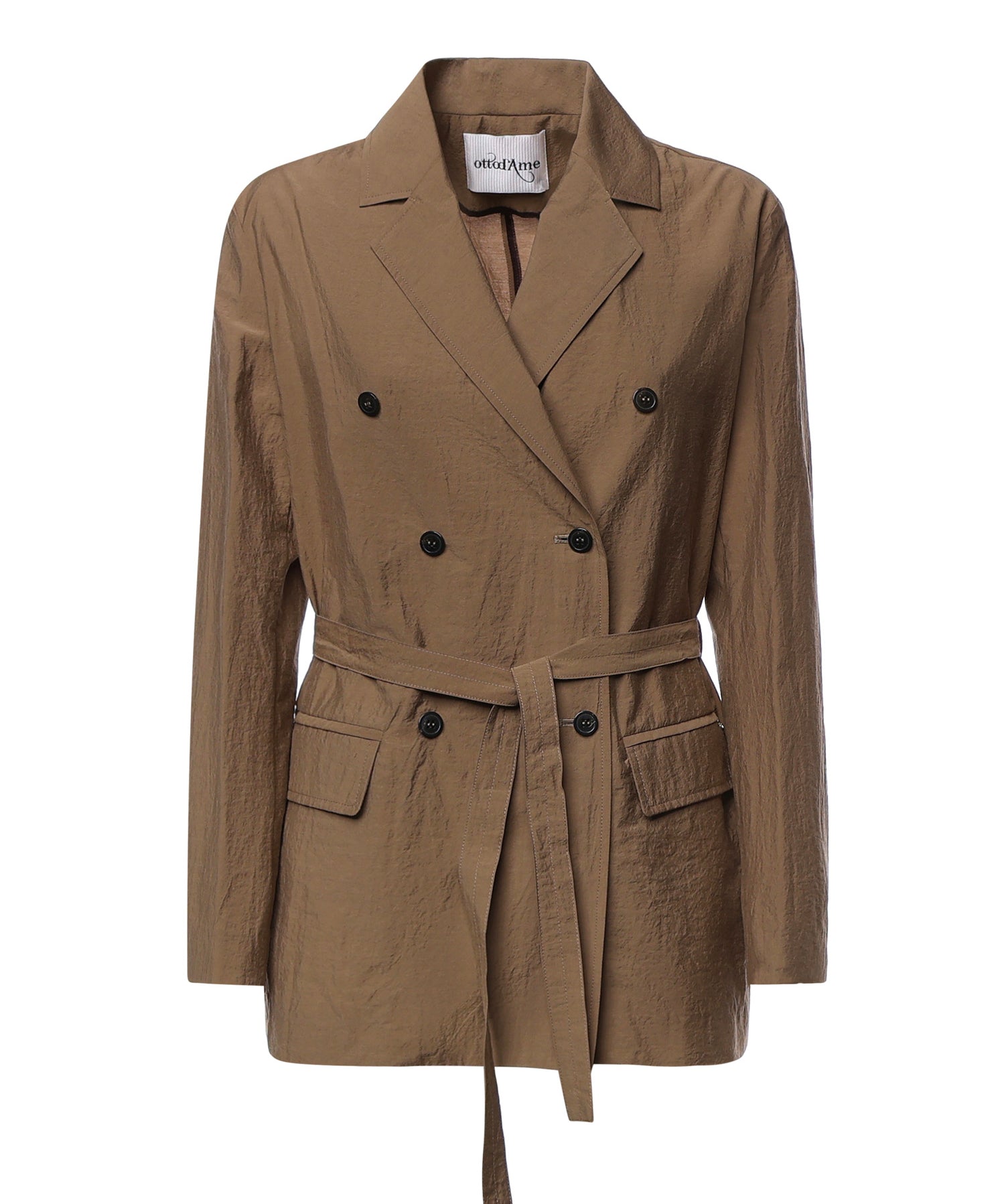 Blazer doppiopetto in misto cotone DG6197 RHUM OTTOD'AME 