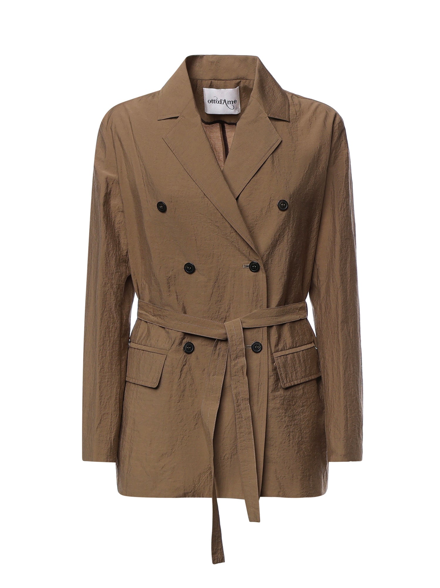 Blazer doppiopetto in misto cotone DG6197 RHUM OTTOD'AME 