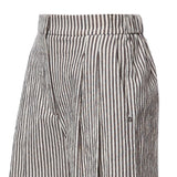 Shorts a righe in misto cotone DP0047 CIOCCOLATA OTTOD'AME 