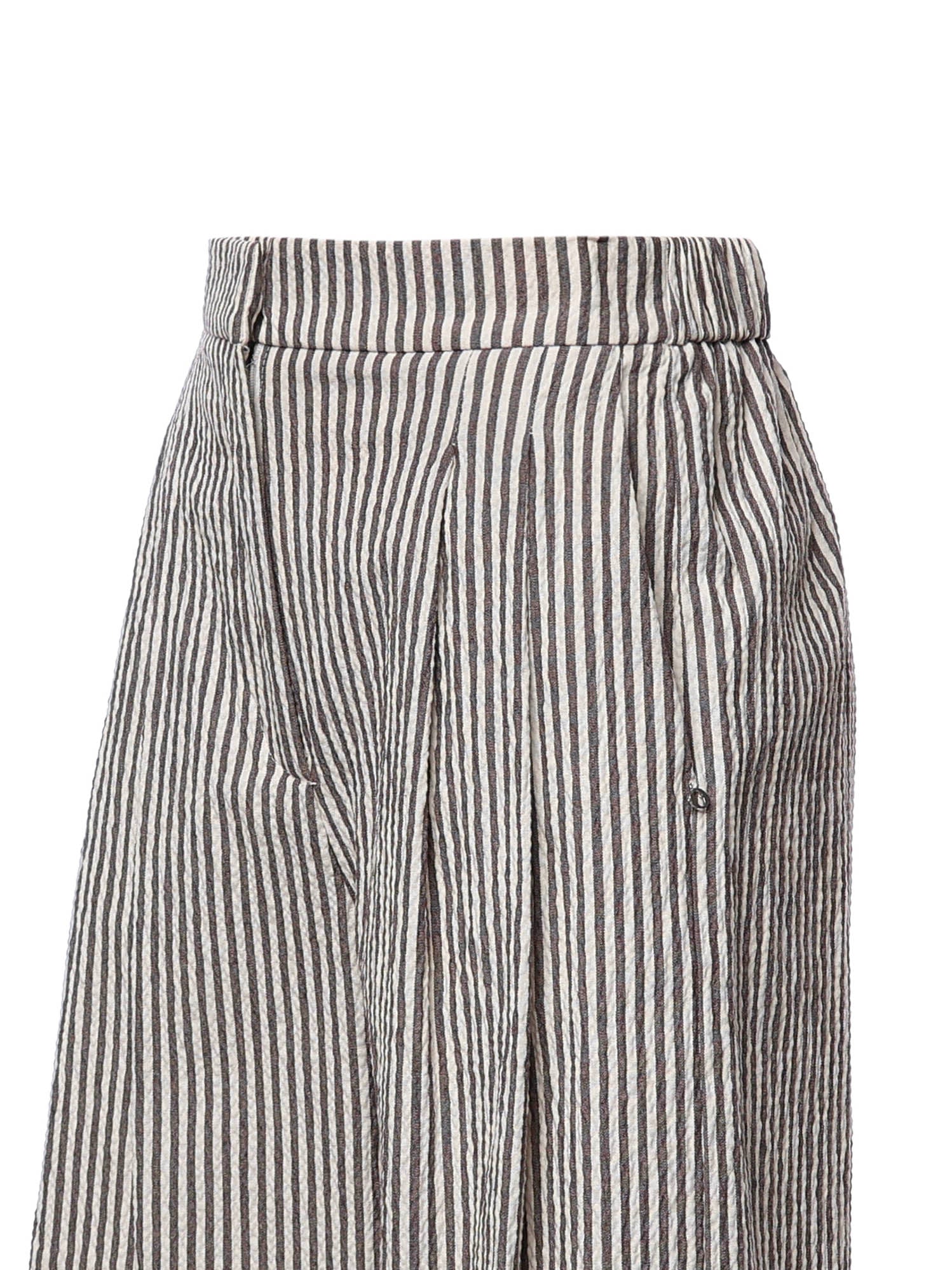 Shorts a righe in misto cotone DP0047 CIOCCOLATA OTTOD'AME 