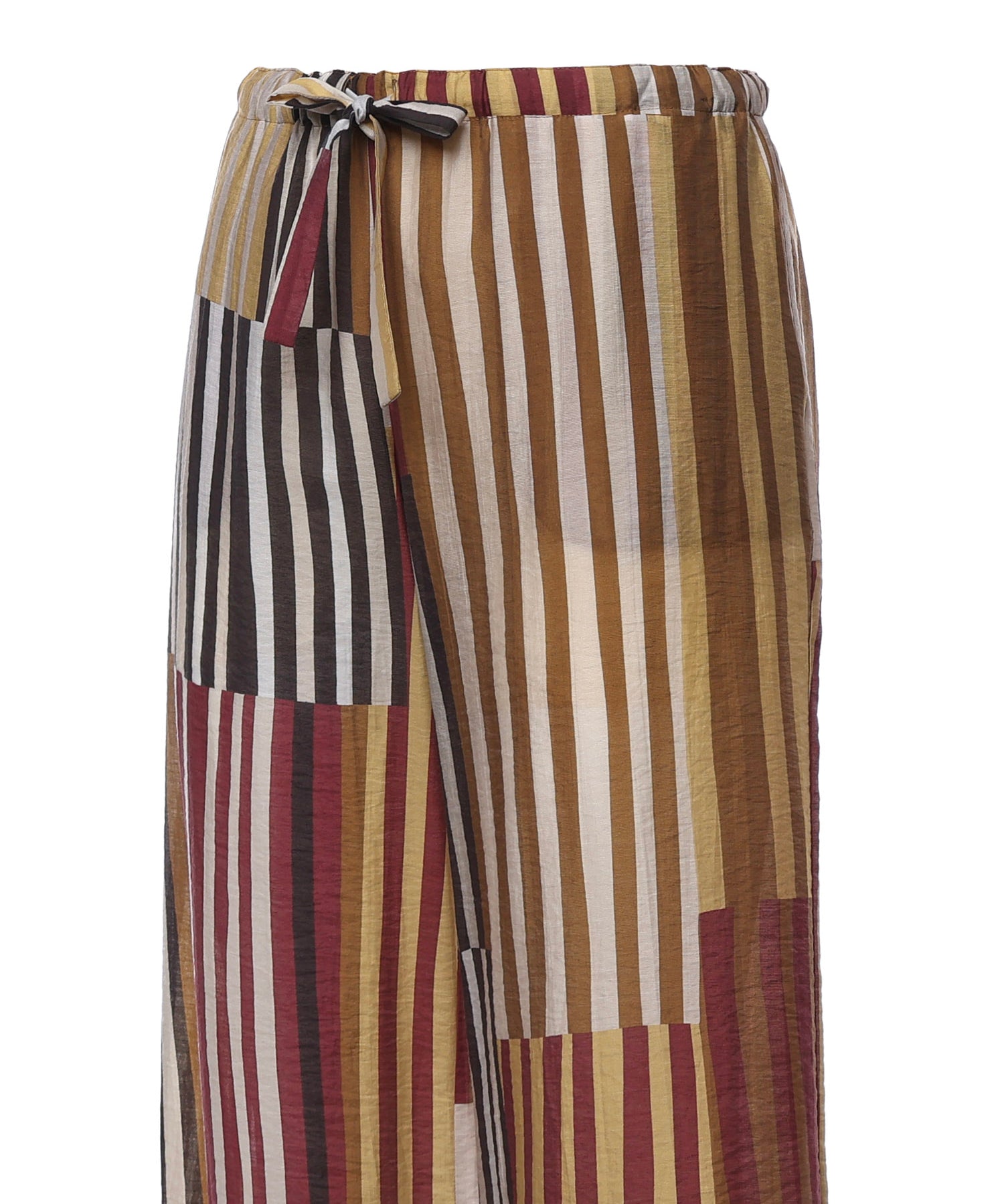 Pantaloni con stampa patchwork a righe DP0063 VAR.UNICA OTTOD'AME 