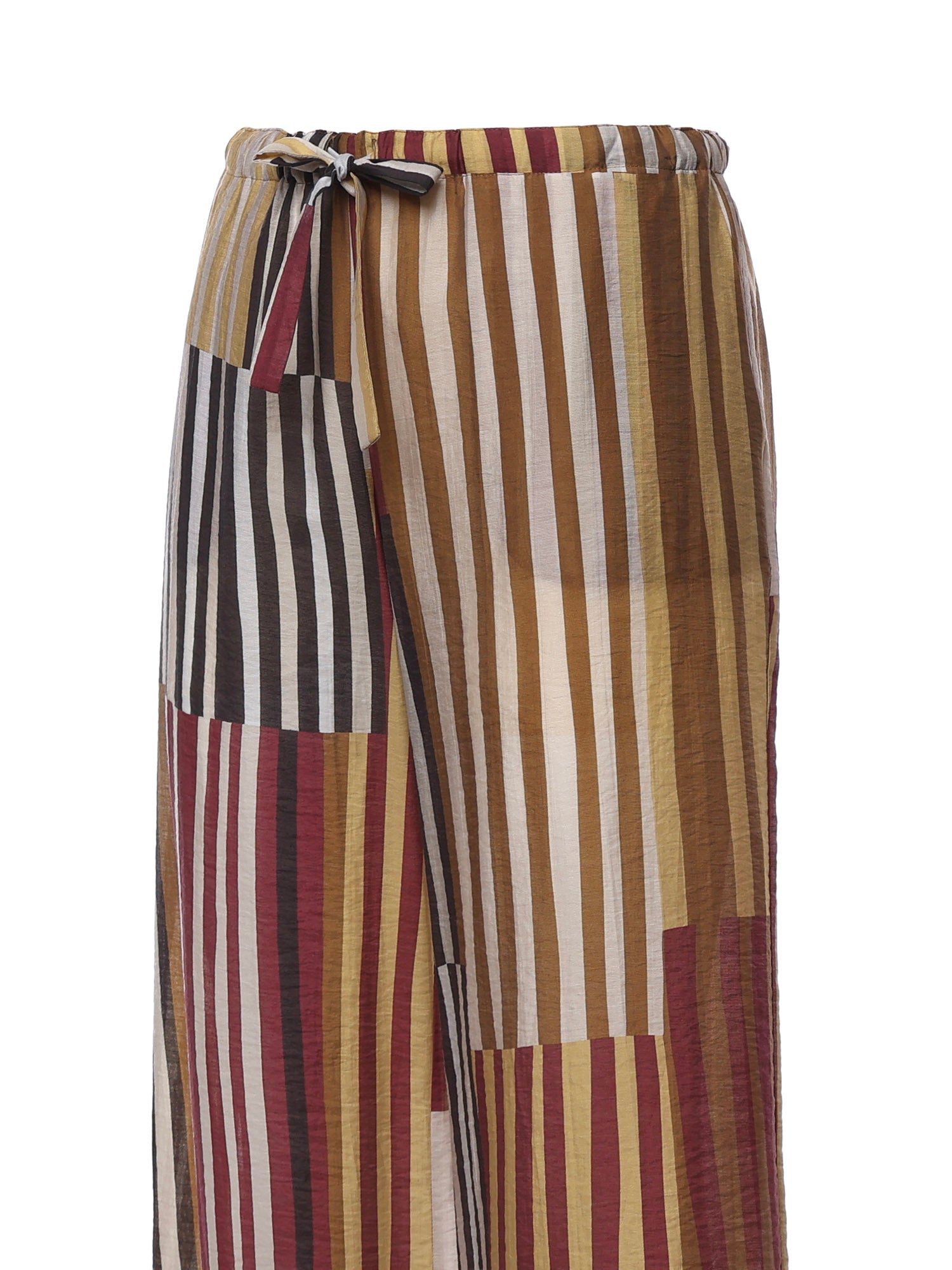 Pantaloni con stampa patchwork a righe DP0063 VAR.UNICA OTTOD'AME 