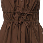 Top in popeline di cotone DT9261 CIOCCOLATA OTTOD'AME 